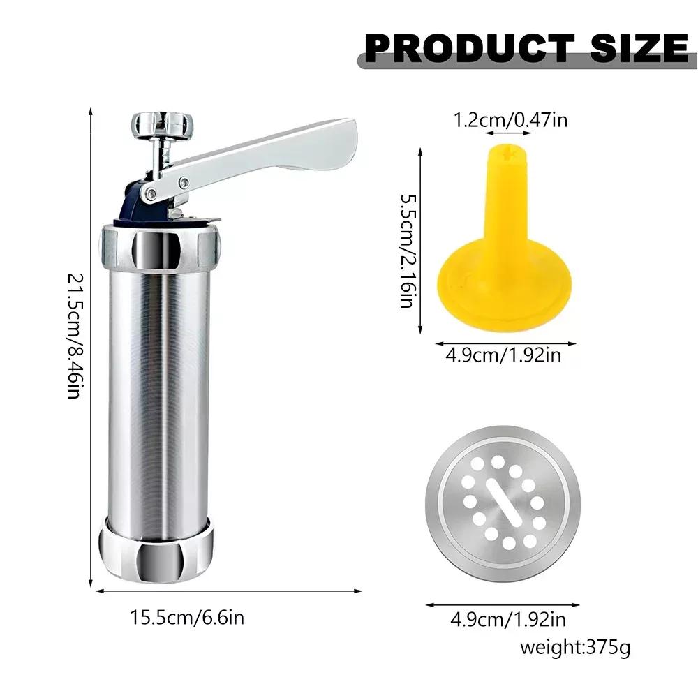 10/20pcs Cookie Press Machine Stainless Steel Biscuit Extruder Press Cookie Gun Kit Set DIY Biscuit Maker Baking Supplies