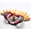 HengKe 12-Blade Apple Slicer and Corer with Ultra-Sharp Stainless Steel Blades and Ergonomic Plastic Handle, 3-in-1 Apple Slicer, Potato Slicer Cutter
