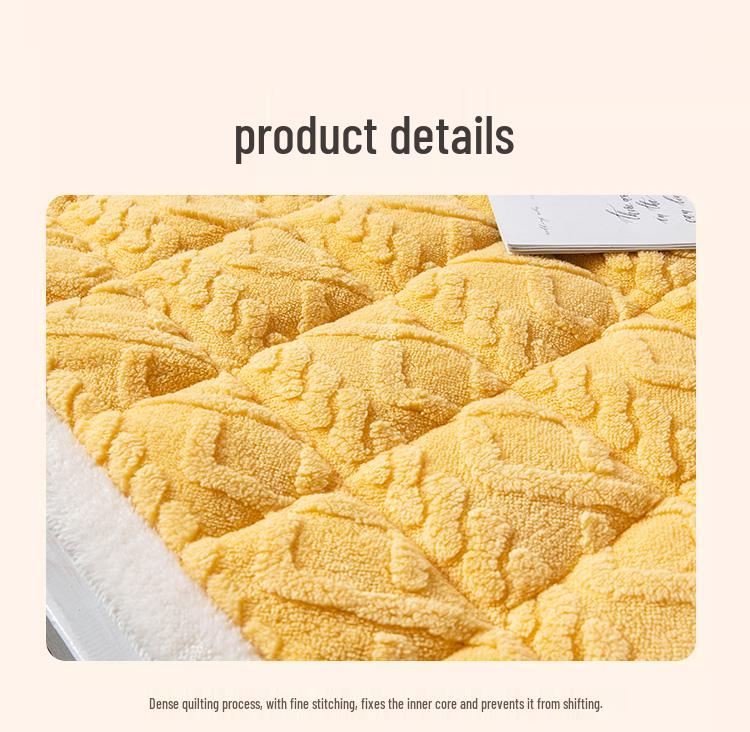 Winter Milk Velvet Mattress Topper for Dorms - Thick Coral Fleece Pad for Single Beds