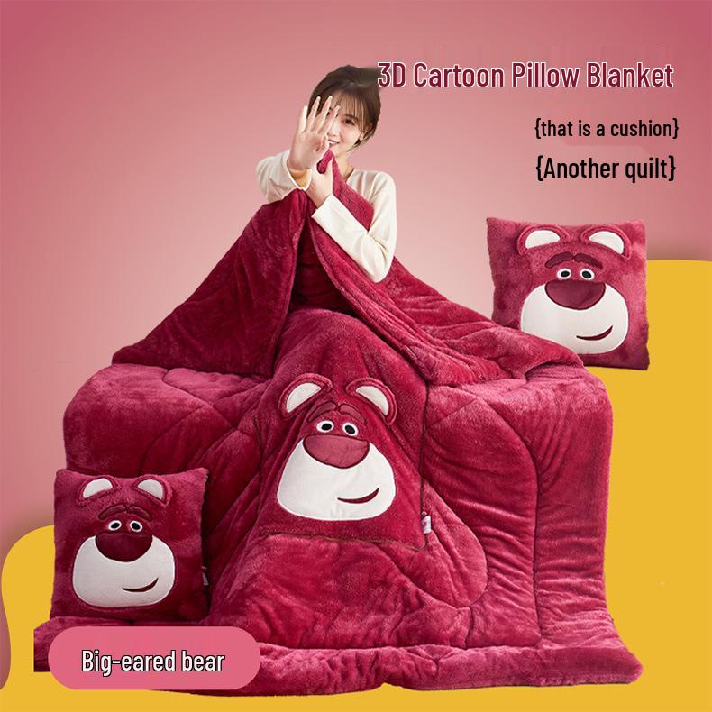 Double-Sided Arctic Velvet Thickened Pillow Quilt for Autumn/Winter 2025