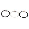 3PCS LGBTQ Bracelet Leather Stainless Steel Pride Woven Braided Magnet Lock Black Brown White LGBTQ Jewelry