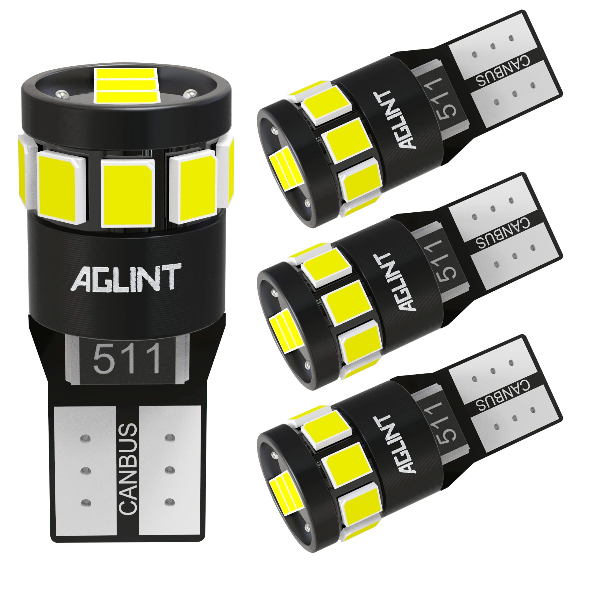 

AGLINT T10 LED White 6500K Built-in Canceller, 12 pcs 2835 LED Elements Explosive Light