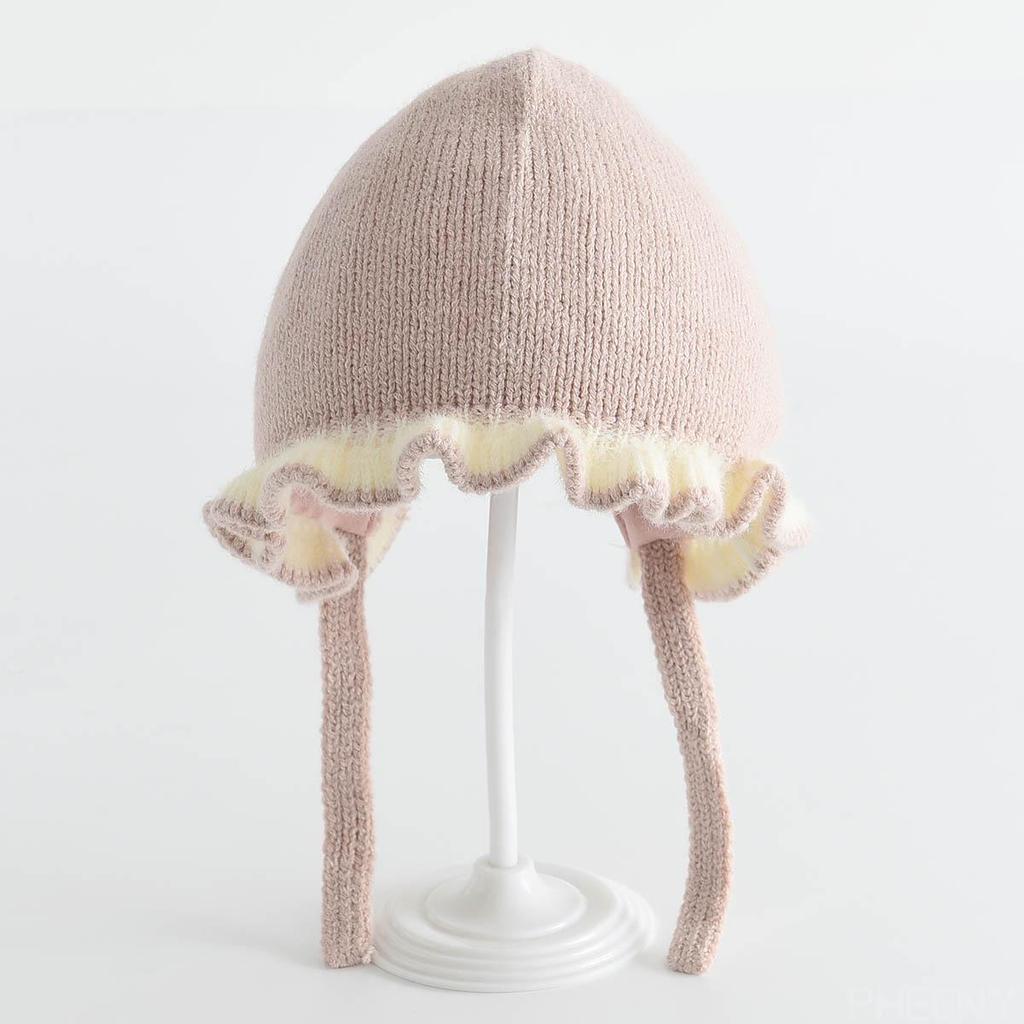 Entzückende winddichte Baby-Strick-Turbanmütze mit Kälteschutz