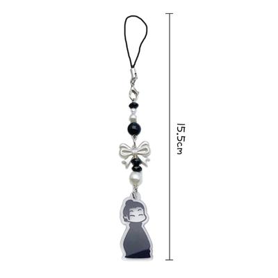 Anime Jujutsu Keychain Cosplay Geto Suguru Satoru Gojo Matching Jjk Phone Charm Accessory Pendant Keyring Bag Decoration Jewelry