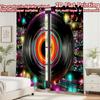 2D flat printing 2pcs Curtain Window Treatment Curtains Colorful Musical Vinyl Design Digital Printed Polyester Drapes Festive