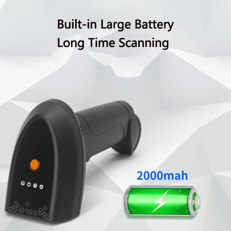 1d/2d Handheld Qr Code Scanner Wireless or Bluetooth  Barcode Reader Bar Scanner 2D Portable DM Code Reader