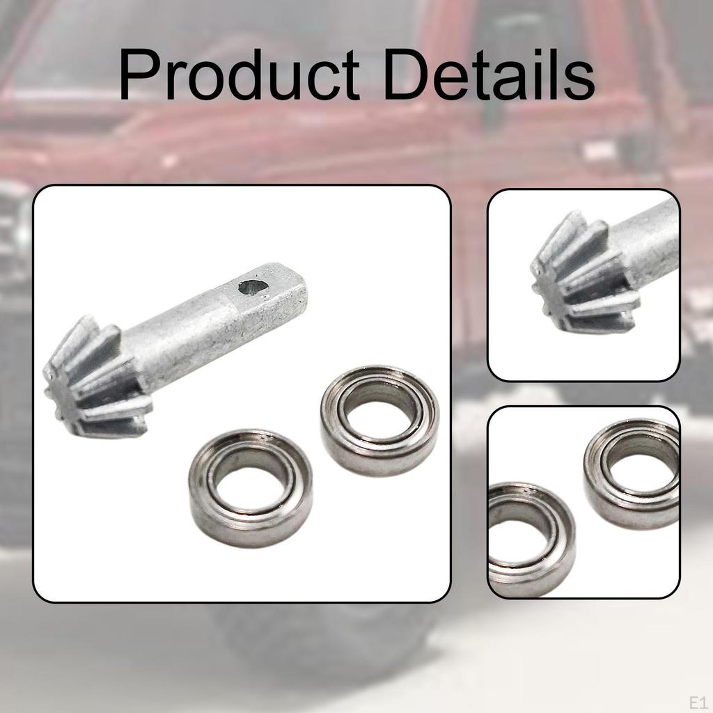 Axle Bevel Gear and Bearings Metal Directly Replace Parts, 1/12 RC Car Remote Control