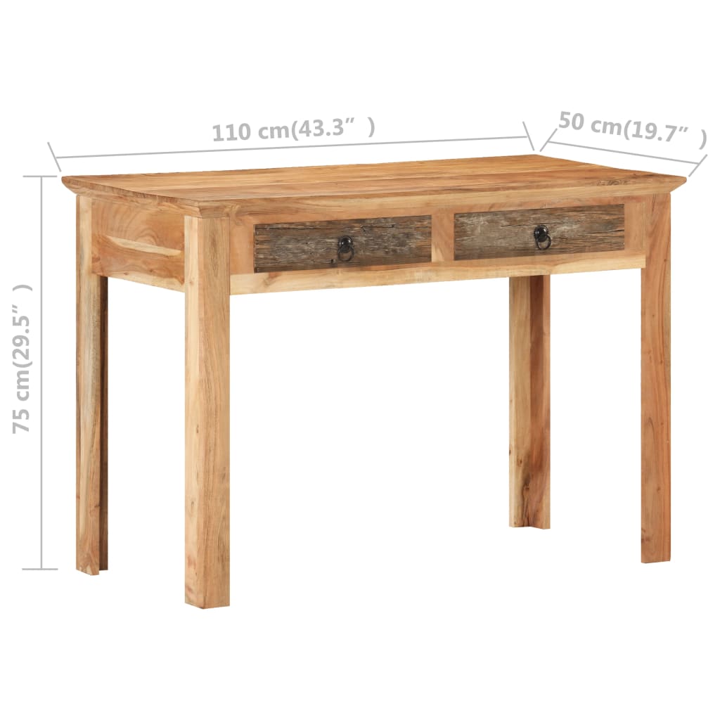 Desk 110x50x75 cm Reclaimed Solid Wood