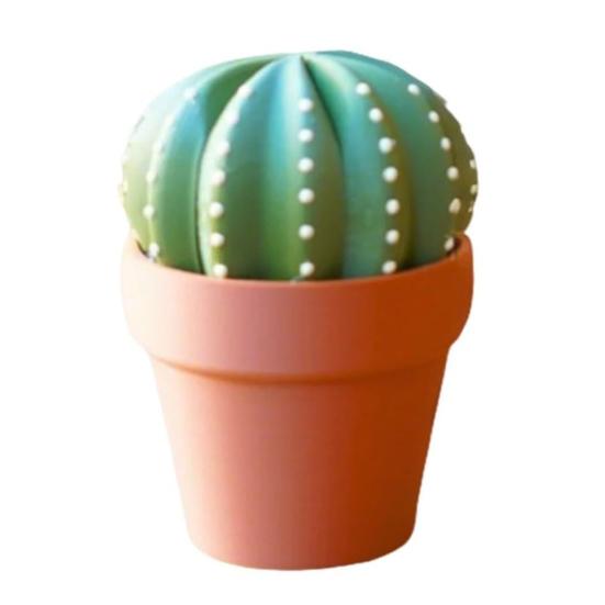 Cactus Coaster Set 3D Printed Cactus Coaster with Flowerpot Holder Funny Desktop Coaster for Plant Lovers Gift Home Office Bar Decoration