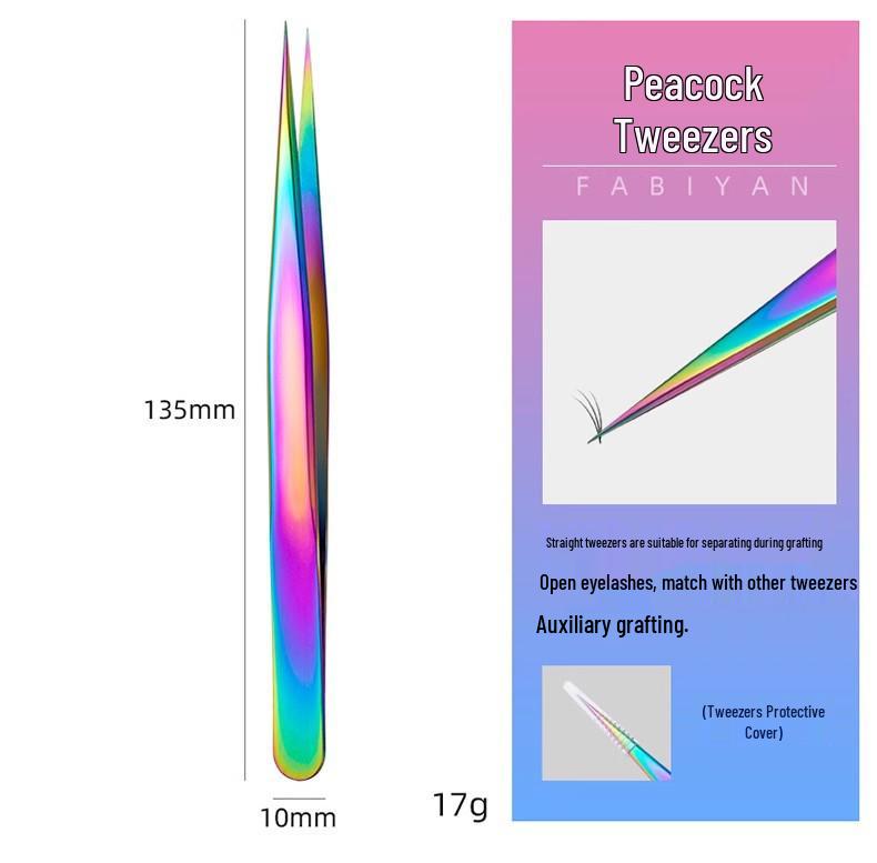 Golden Feather Precision Eyelash Extension Tweezers Set