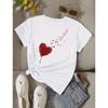 Summer Letter Love Printed Casual Short Sleeved Women's T-shirts