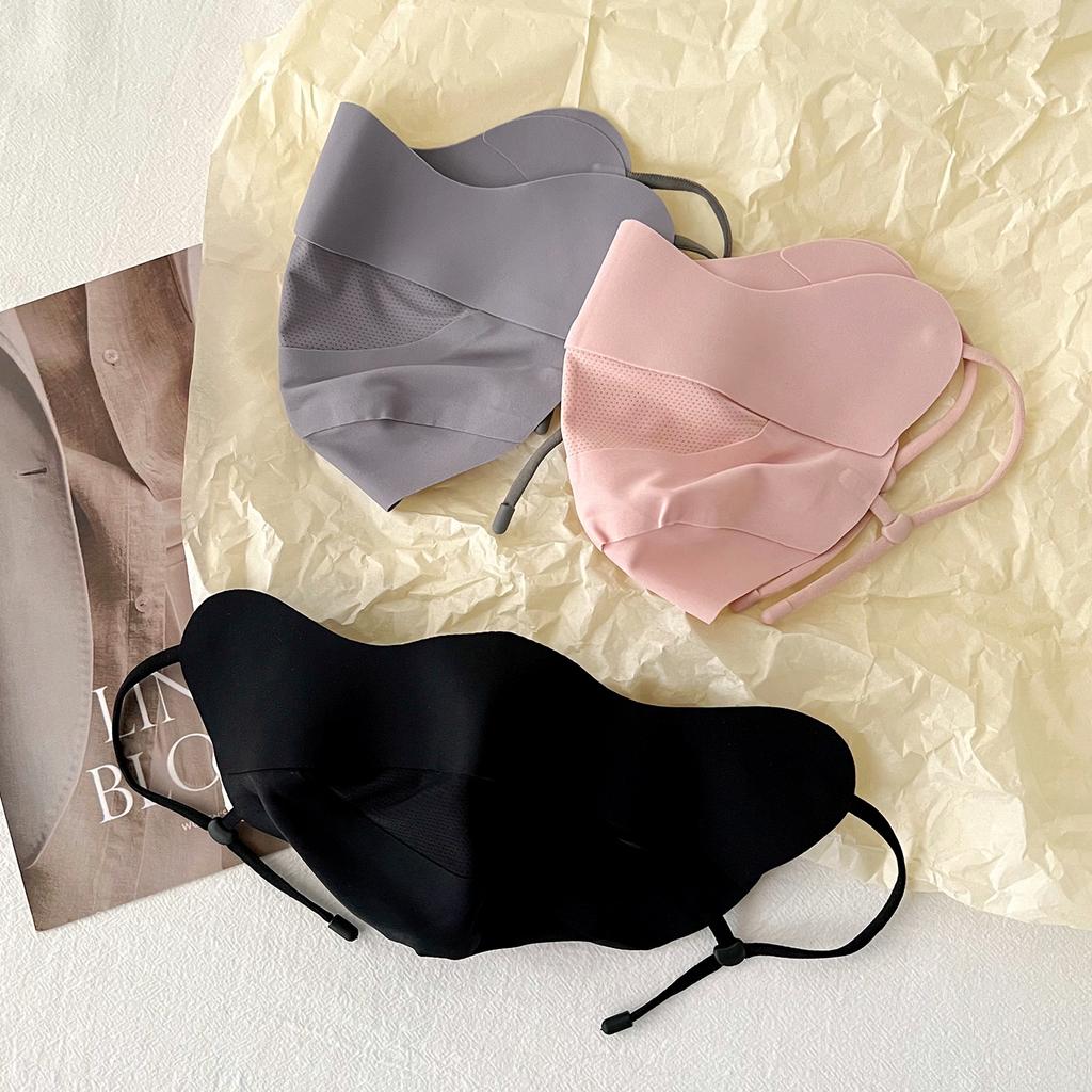 Korean Version of Ice Silk Multi-color Sunscreen Mask for Women's Summer Breathable Anti-ultraviolet Sunshade Eye Corner UPF11 + Mask