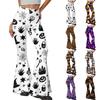 Women's Casual Halloween Print Yoga Pants Flared Leg High Waist Stretch Workout Leggings for Everyday Wear