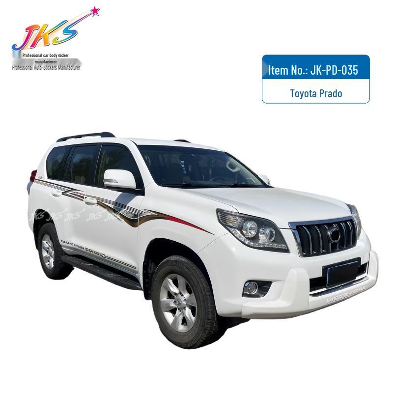 Personalized Colorful Stripes for Toyota Prado 2010-2023: Car Body Decals & Modified Stickers