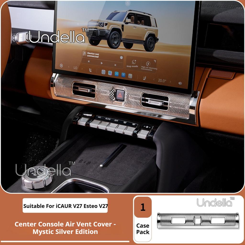Car Back Seat Air Vents Cover For iCAUR V27 Esteo V27 2026 2027 Air Outlet Stainless Steel Car Interior Modification Accessories