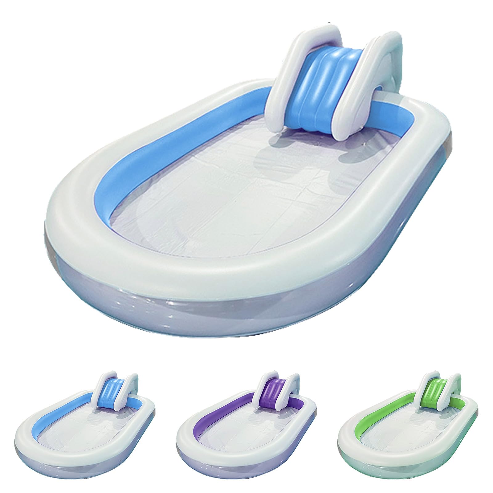 

Надувной бассейн с горкой Виниловая подстилка на дно бассейна для детей [Продукт]