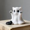 Hand-Raising Posture Ghost Cat Ornament 3D-printed Halloween Cat Desk Figurine Collectible