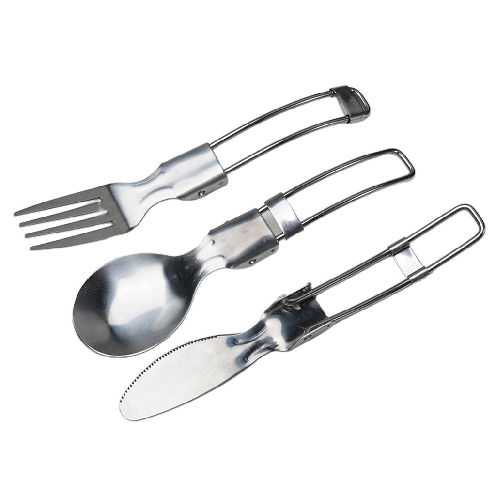 Salad Spoon Camping Tableware Silver Travel Essential купить недорого