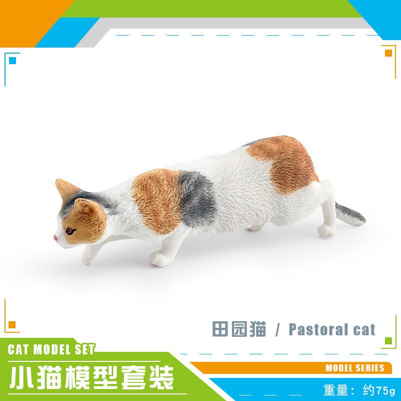 Exquisite Plastic Cat Model Figurine Short Hair And Persian Cat Home Display