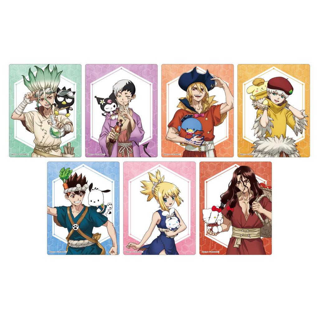 Dr. STONE X Sanrio Characters 01 [Collaboration Illustration] Acrylic Cards (Box of 7)