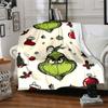 Grinch Christmas Blanket Soft Throw Blanket For Home Bedroom Bed Sofa Travel Office Solid Christmas Blanket