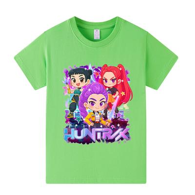 A1222 Kids Boys Girls Kpop Rumi Zoey Mira Print Short Sleeves T-shirt