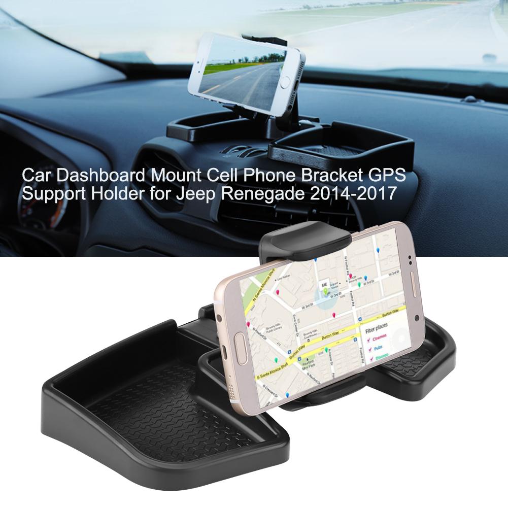 360 Degrees Rotating Car Dashboard Mount Cell Phone Bracket GPS Support Holder for Jeep Renegade 14 17
