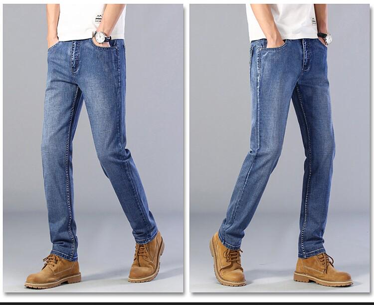 2026 Elastic Men's Loose Straight Jeans - Wear-Resistant, Plus Size, Casual Work Pants