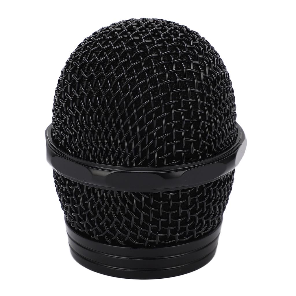Microphone Ball Head Mesh Grill Stainless Steel Mic Mesh Cover Replacement Black