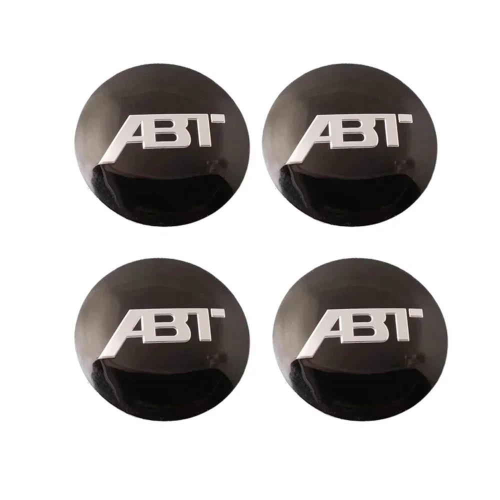 56mm Modified Car Wheel Center Emblem Hub Caps Stickers For ABT Logo Golf Passat Jetta Touareg Tiguan Caddy Vento Bora Mk6