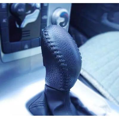 Nový potah hlavice řadicí páky z pravé kůže pro Volvo XC60 S60 V60 S80 2012 2013 2014 2015 2016 2017 Ochrana kulaté hlavice řadicí páky
