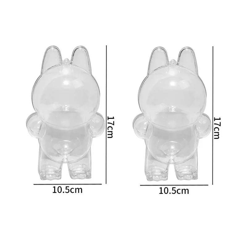 V1 V2 Labubu Protective Cover Labubu Protector Case Sitting Party Transparent Protective Shell Dust Cover Doll Labubu Cover