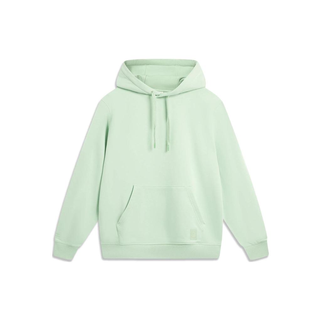 Li Ning China Color Series Solid Loose Pullover Hoodie Unisex hoodies Bamboo-Green AWDT963-1