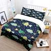 Set Biancheria da Letto con Fantasia di Pesci Colorati 3 Pezzi 1 Copripiumino 2 Federe per Adulti e Bambini Regalo di Lusso Misura Matrimoniale