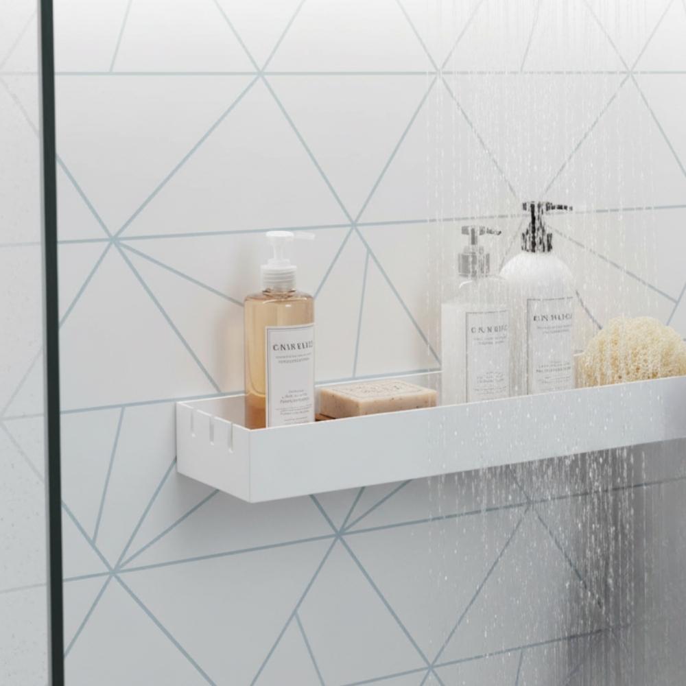 White Hanging Bathroom Shower Shelf