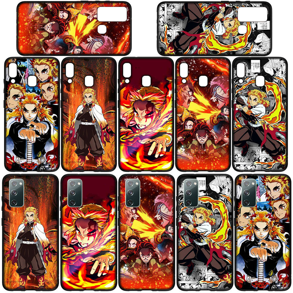 For iPhone 16 15 Xiaomi Redmi Note 14 13 12 11 Pro Max X 16e Samsung Galaxy S25 S24 S23 Moto OPPO Huawei Rengoku Kyoujurou Demon Slayer Tanjirou Case