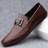 Genuine Leather Mens Loafers Mocasines Leisure Walk Casual Shoes for Men Slip on Formal Business Shoes Comfy Male Driving Flats