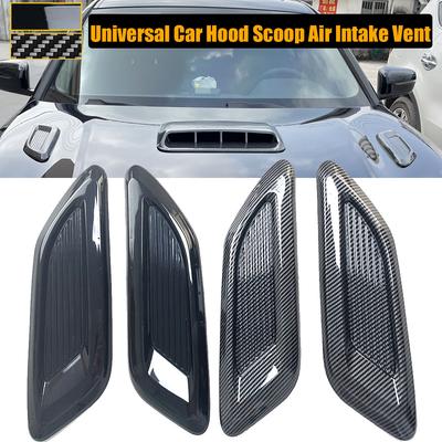 Främre Motorhuv Luftintag Huventiler Universell Luftintagsflöde Utlopp Vinge Trim Klistermärke Skydd Dekorationer Exteriör Bil