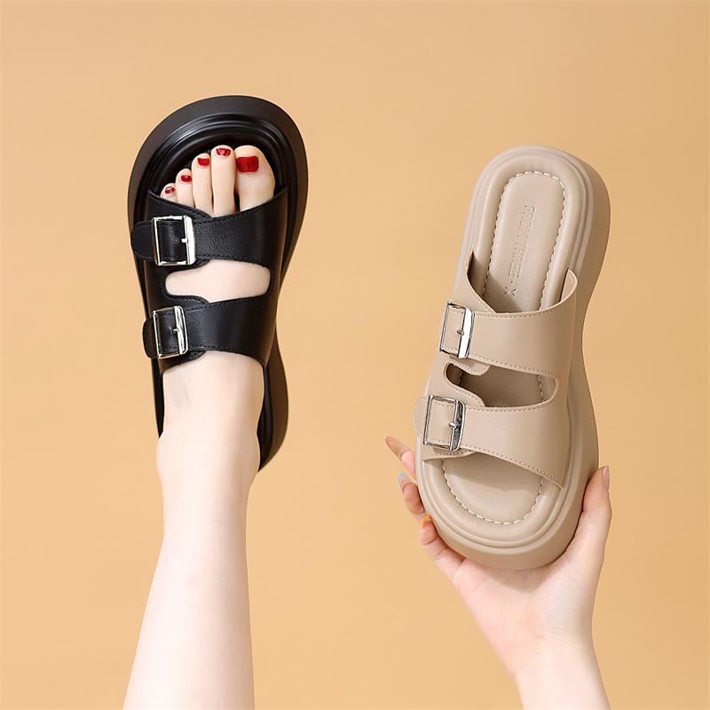 Fashion Shoes Slippers Soft Slides Fashion Slipers Women Platform Comfort Rubber Luxury 2025 Casual Leisure Female Shoes Slippers Casual