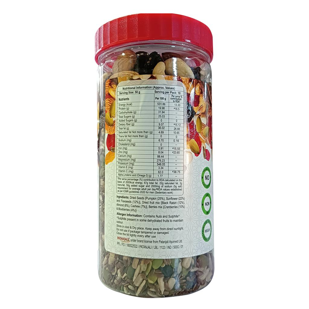 Patanjali Mix Dry Fruits With Berries & Seed 500gm