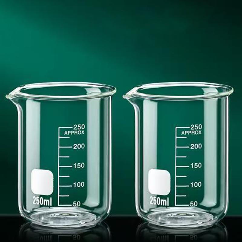 2pcs 50/100/150/250/500/1000ml High Borosilicate Glass Measuring Cups Scale Cup Laboratory Beaker Kitchen Baking Measuring Cup