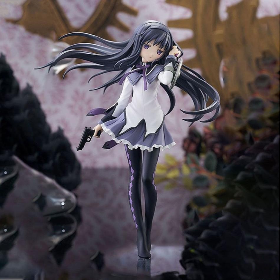 17cm Madoka Magica Akemi Homura Anime Model Birthday Present Ornaments Collectible Toys PVC figure children gift Entertaining Play Safe Kid Friendly