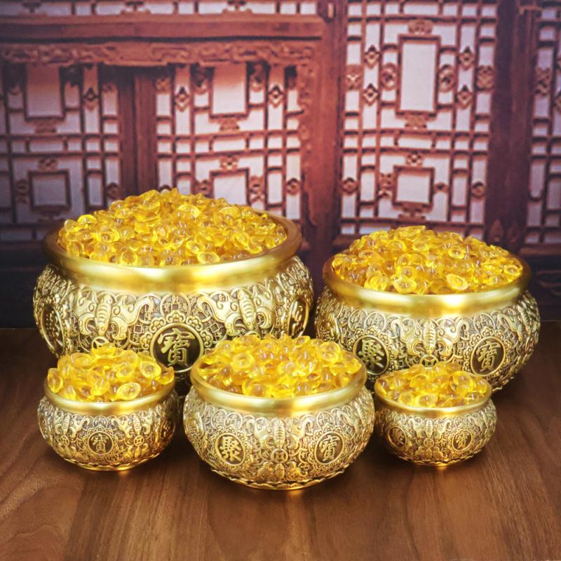 Eight Blessings Copper Golden Toad Treasure Bowl Home Office Craft Ornament Wholesale One Piece Dropshipp