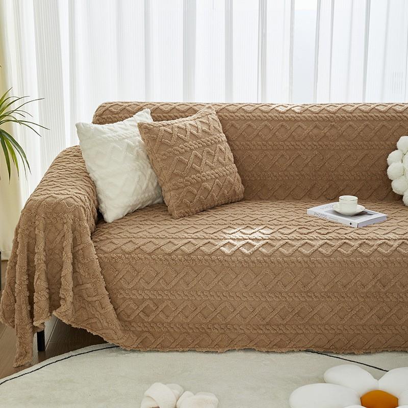 Anti-Katzen-Kratz-Plüsch-Sofa-Handtuch All-inclusive-Winter-verdickter Sofabezug Einfache moderne Sofabezug-Decke