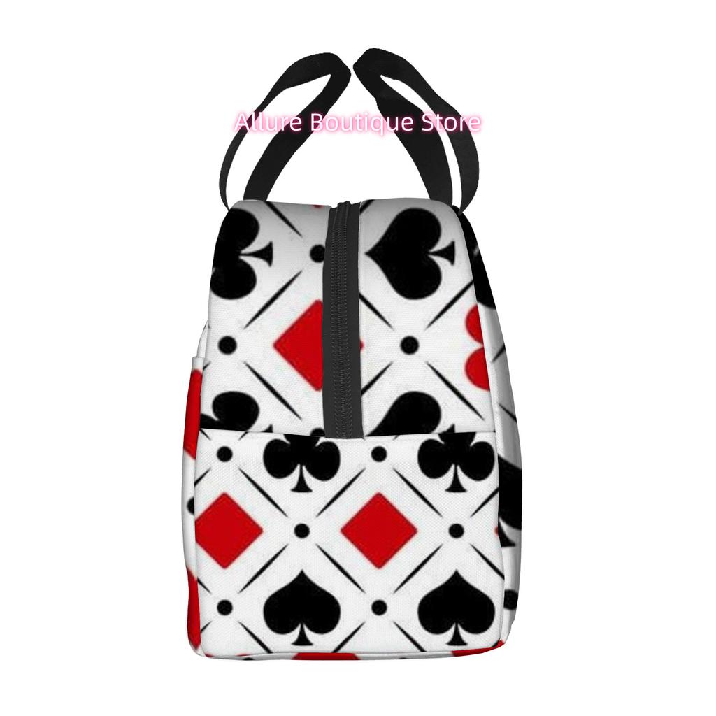 1pc a Thermal Bag Featuring a Playing Card Design, Suitable for Insulation Purposes. It Is Not Intended for Direct Food Contact