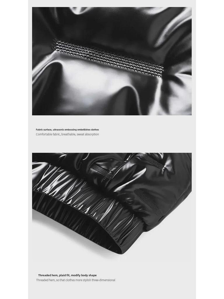 Men's Shiny Hooded Winter Cotton Coat - Korean Style, Trendy, Versatile, and Handsome Design