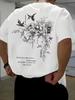 Men's Summer Cotton Casual Fashion Japanese Style Pattern Printed Breathable Round Neck Men's and Women's Short Sleeve T-shirt