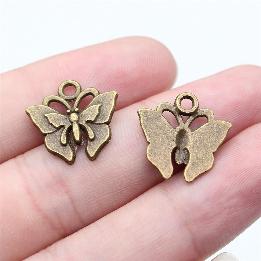 Charms Small Butterfly Pendants Wedding Jewelry Findings ZC114