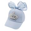 Verstellbare Mütze für Kinder, für Babys und Mädchen, lässig, Outdoor, mit Perlenkronenmuster, Baseballkappe, atmungsaktive Visierhüte