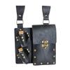 Medieval Leather Belt Pouches With 2 Potion Bottle Halloween Wizard Waist Pouches Side Pack Halloween Costume Accessory